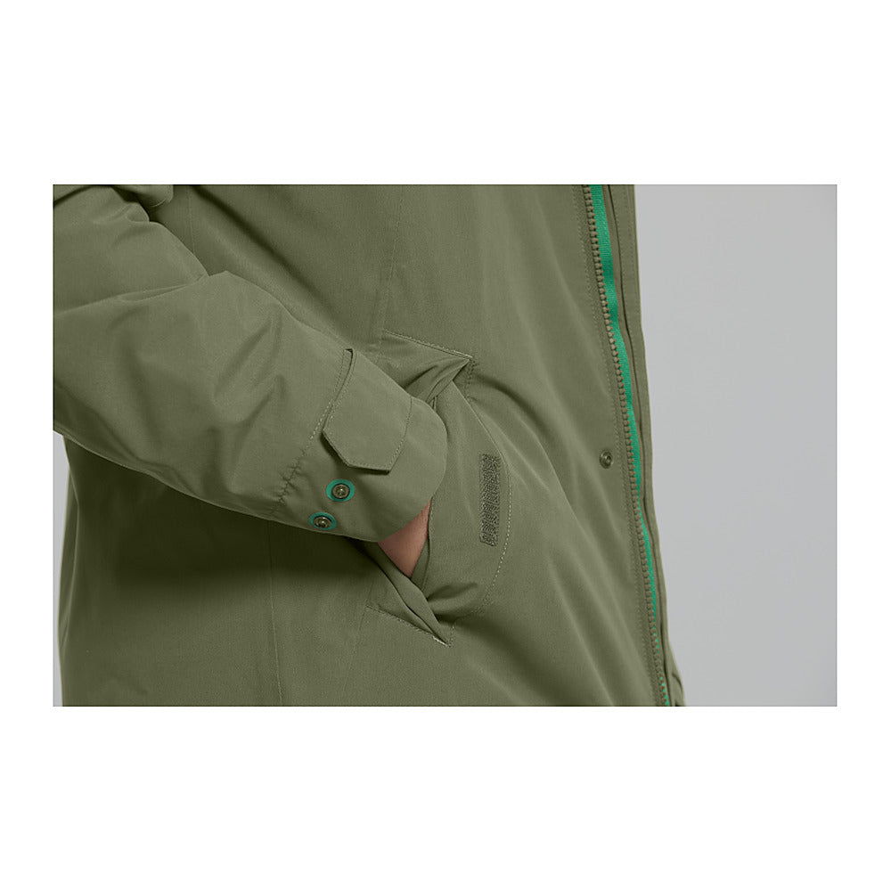 Veste de pluie vélo Basil Mosse Parka homme coloris Vert Olive - ouvertures de ventilation