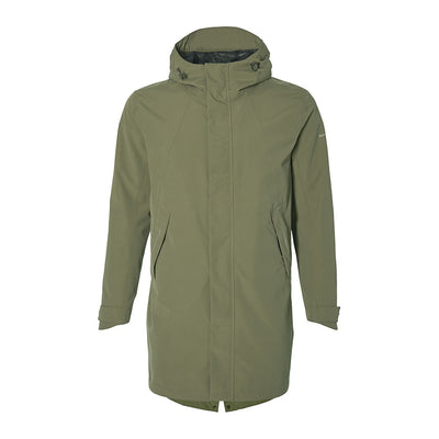 Veste de pluie vélo Basil Mosse Parka homme coloris Vert Olive - vue de face