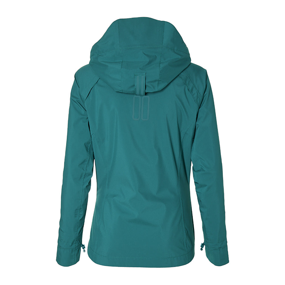 Veste imperméable vélo Basil Skane femme coloris Vert Bleuté - dos allonge