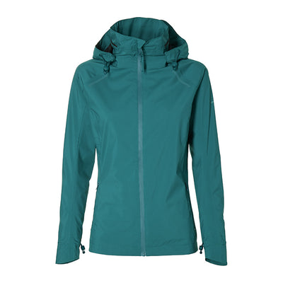 Veste imperméable vélo Basil Skane femme coloris Vert Bleuté - vue de face