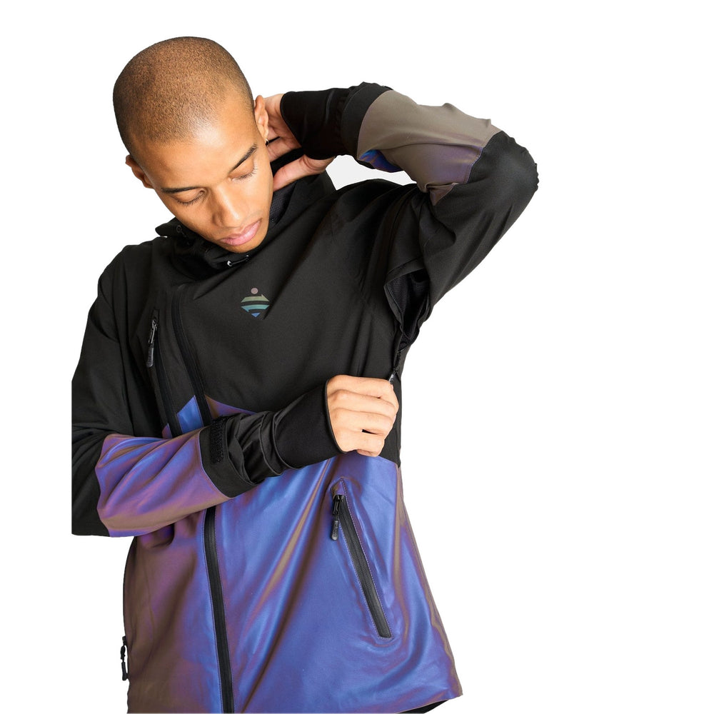 Veste vélo imperméable réfléchissante Urban Circus Iris Noir/Violet photo 2