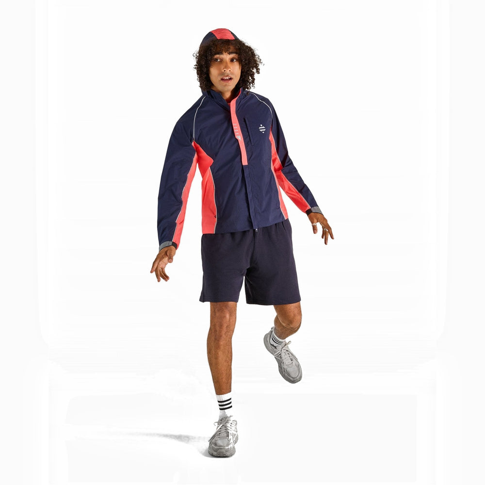 Veste vélo ultra légère Urban Circus Escapade Bleu/Corail photo 3